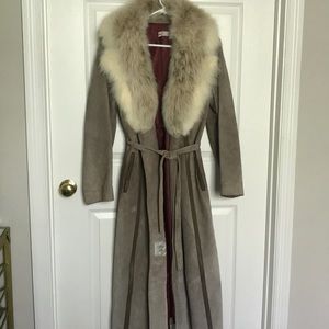Saks Fifth Avenue Fur/Leather Coat Sz 14 or M/L